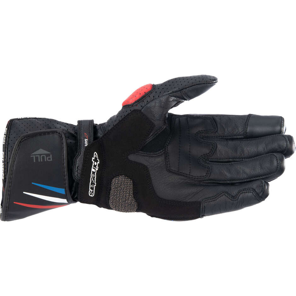 Gants Alpinestars Honda SP-8 V3 Bleu Rouge Noir Brillant