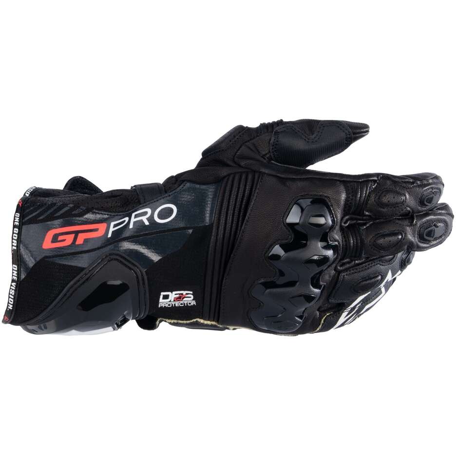 Gants de course moto Alpinestars GP PRO R4 noirs