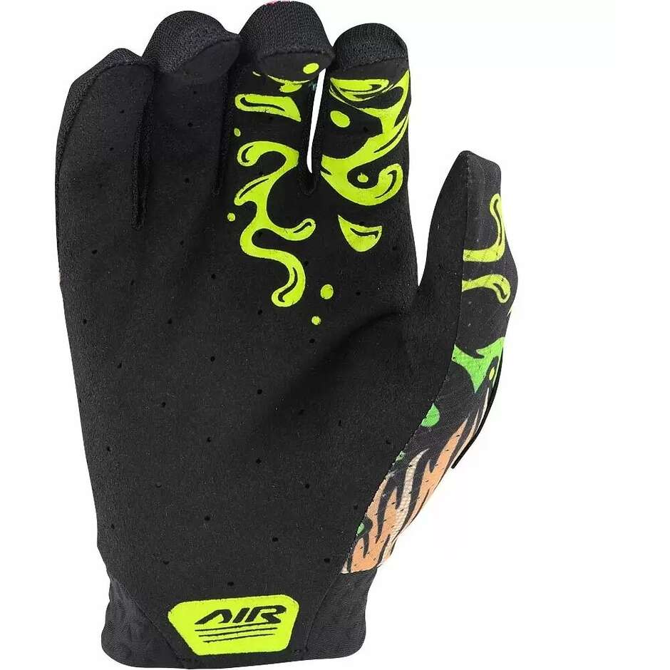 Gants de cyclisme Troy Lee Design AIR GLOVE BIGFOOT noirs et verts