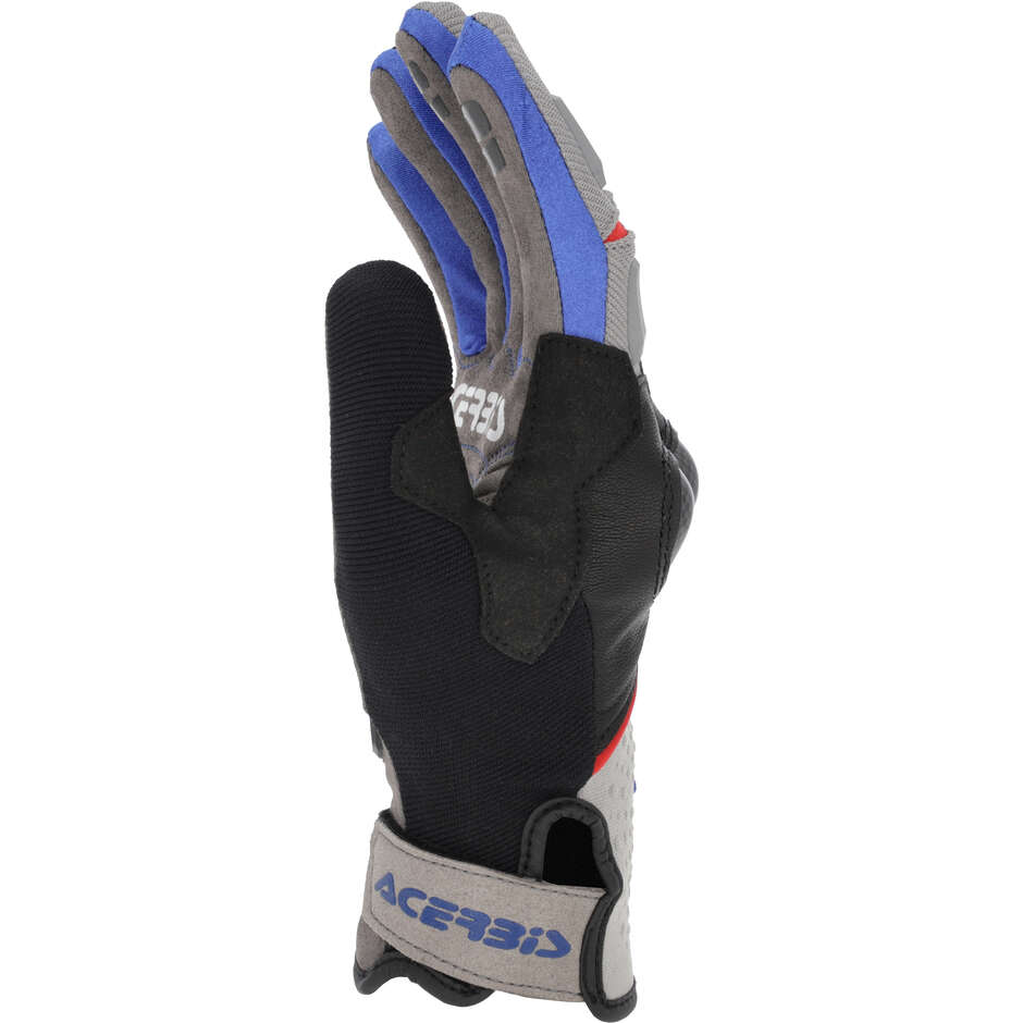 Gants de moto Acerbis CE Carbon G 5.0 Gris Bleu