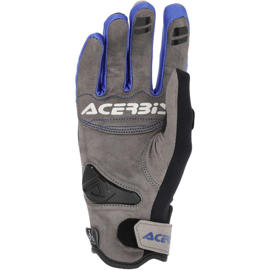 Gants de moto Acerbis CE Carbon G 5.0 Gris Bleu