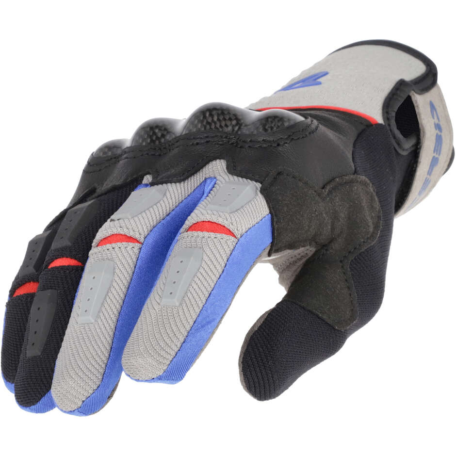 Gants de moto Acerbis CE Carbon G 5.0 Gris Bleu