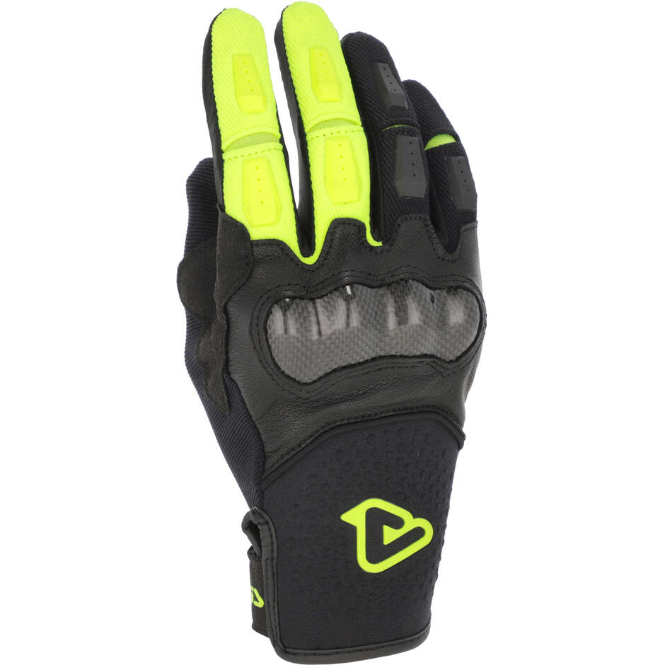 Gants de moto Acerbis CE Carbon G 5.0 Noir Jaune