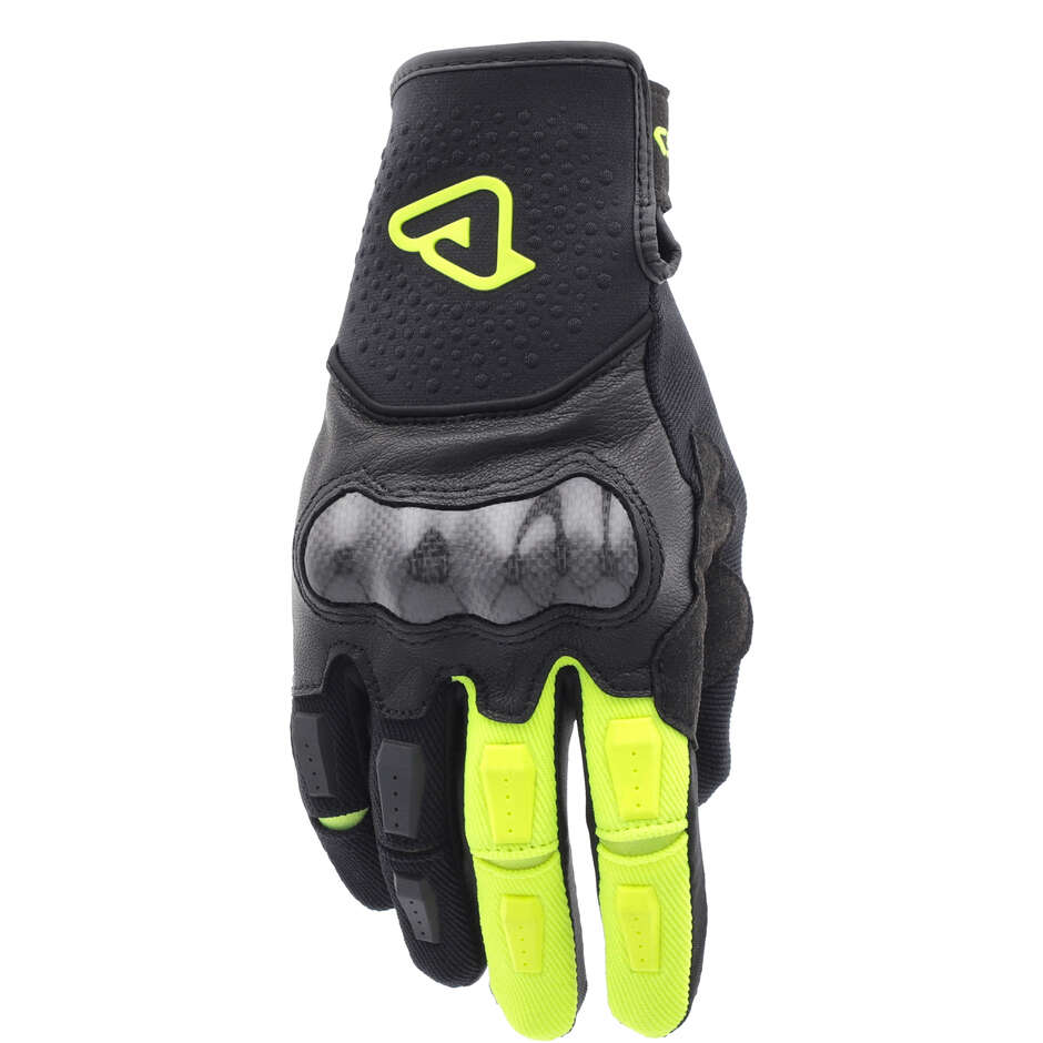 Gants de moto Acerbis CE Carbon G 5.0 Noir Jaune