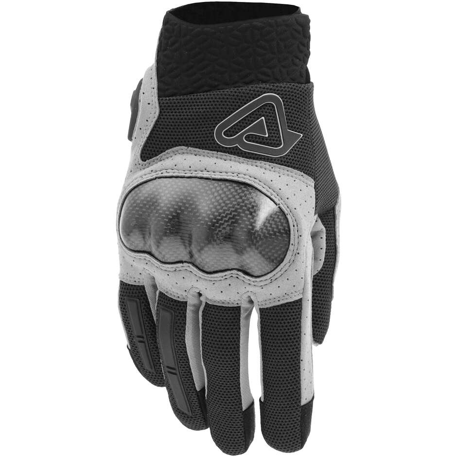 Gants de moto Acerbis CE RAMSEY MY VENTED PRO gris clair