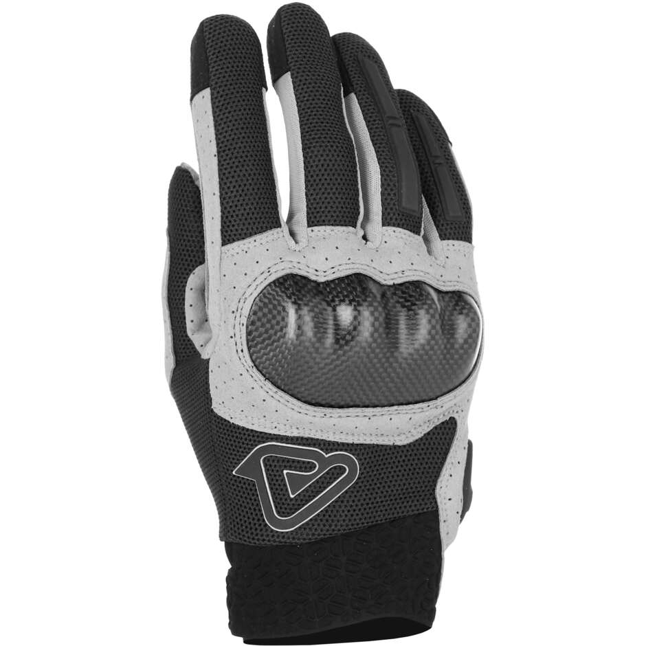 Gants de moto Acerbis CE RAMSEY MY VENTED PRO gris clair