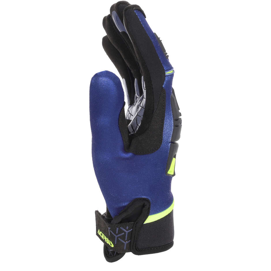 Gants de moto Acerbis CE X-ENDURO Cross Enduro Bleu Jaune