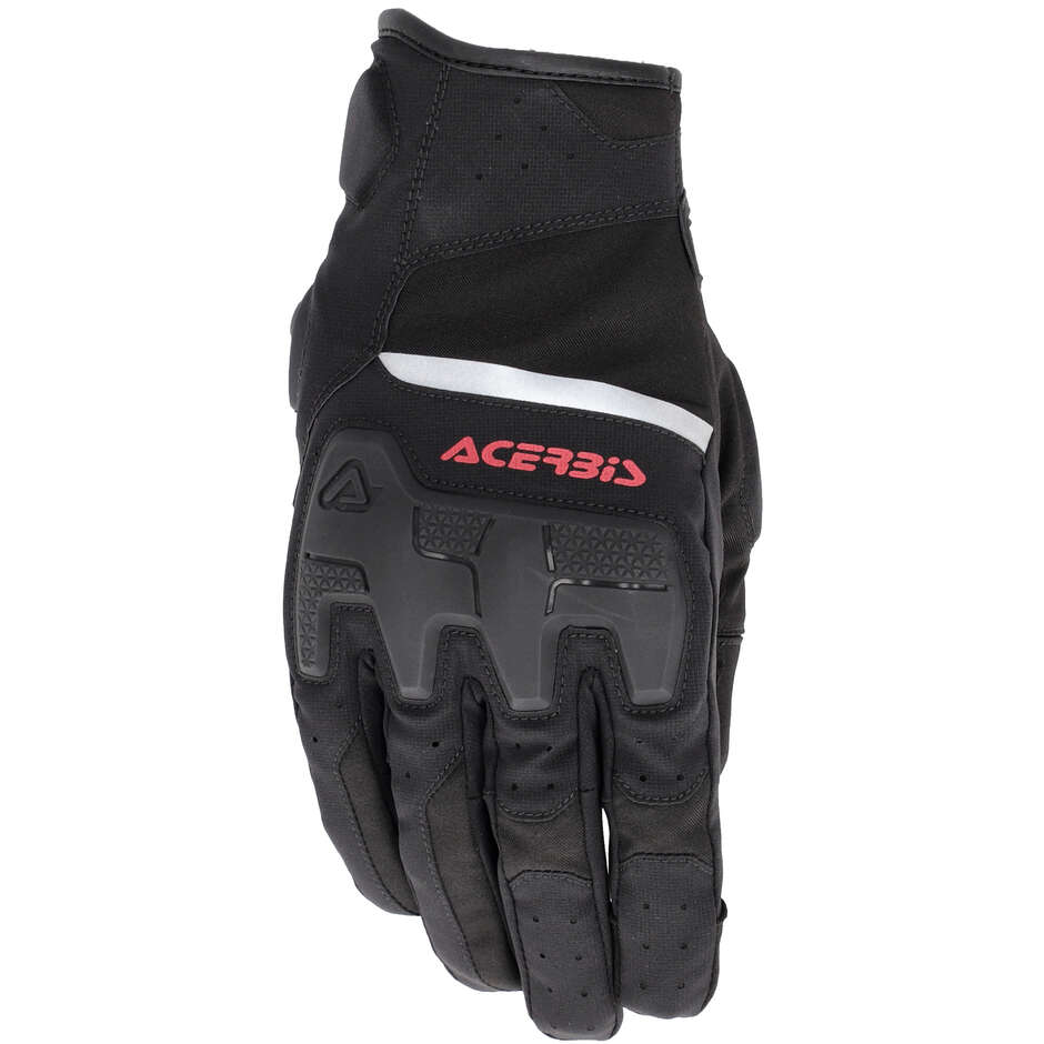 Gants de moto Acerbis CE X-Street WP Noir Rouge