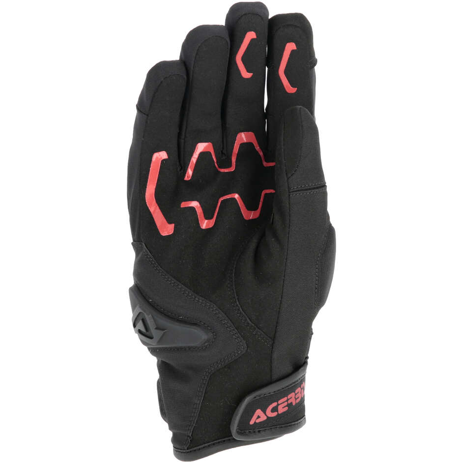 Gants de moto Acerbis CE X-Street WP Noir Rouge