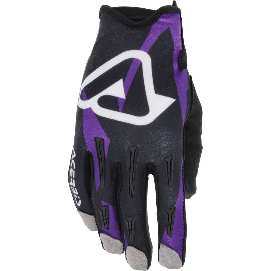 Gants de moto Acerbis MX WP Cross Enduro Violet Blanc