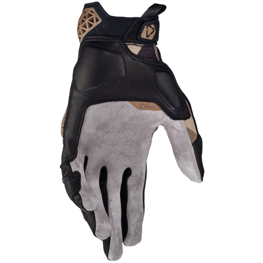 Gants de moto Adventure marron Leatt ADV X-FLOW 7.5 SHORT