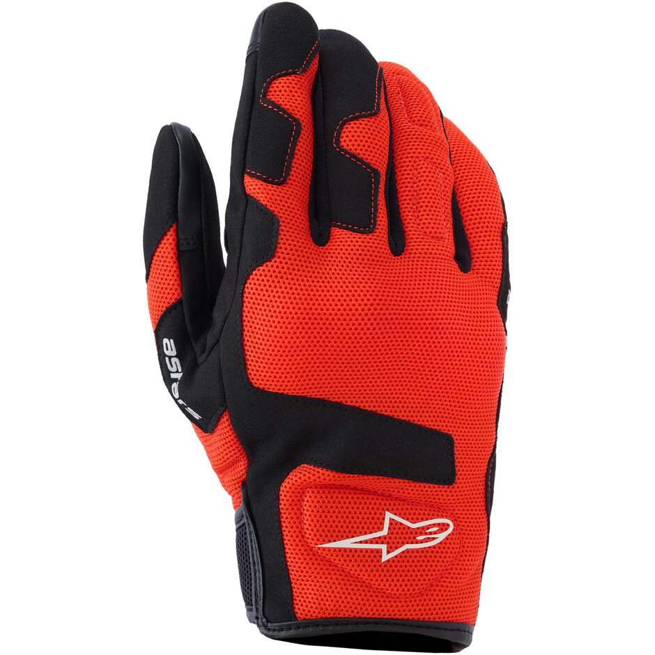 Gants de moto Alpinestars IGNITE Rouge mandarine Noir