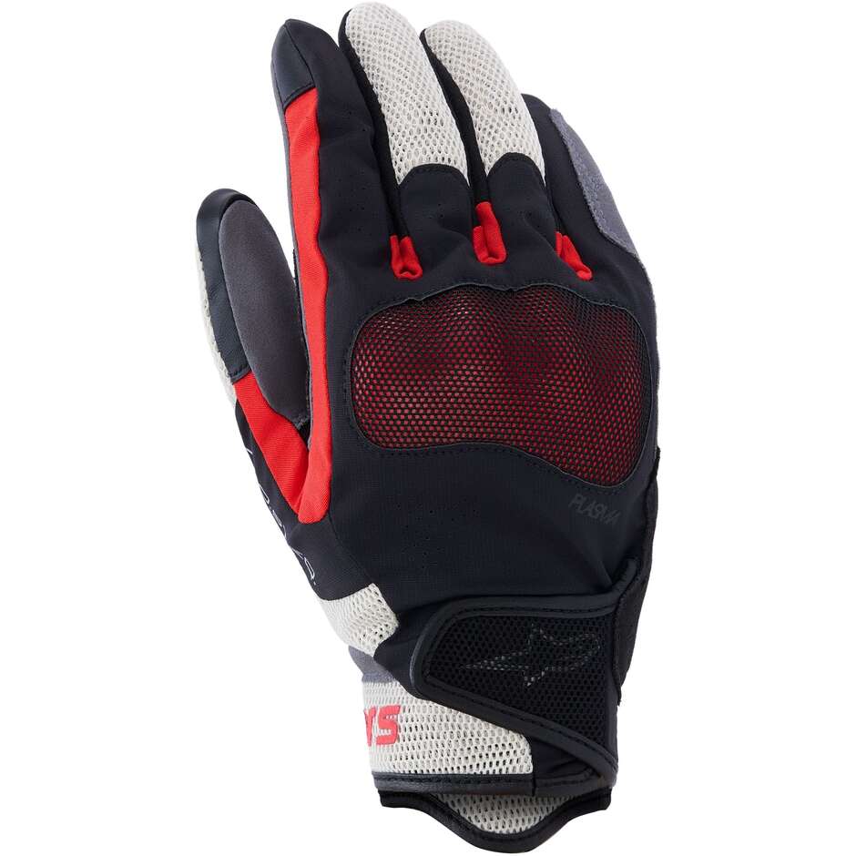 Gants de moto Alpinestars MOGRESS AIRFLOW Noir Flamme Rouge Écru