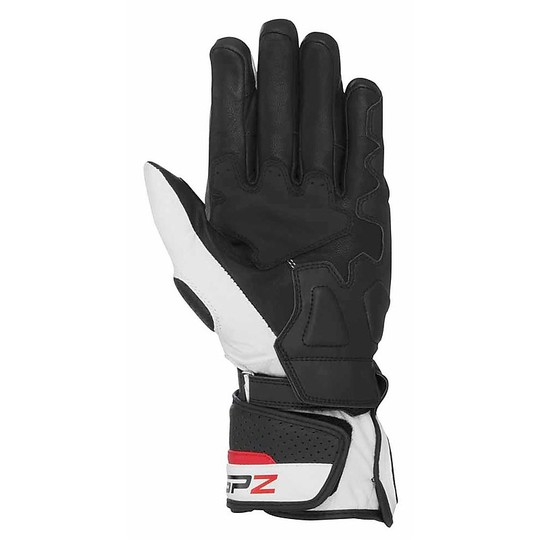 Gants de moto Alpinestars Sp-Z Drystar cuir noir blanc rouge