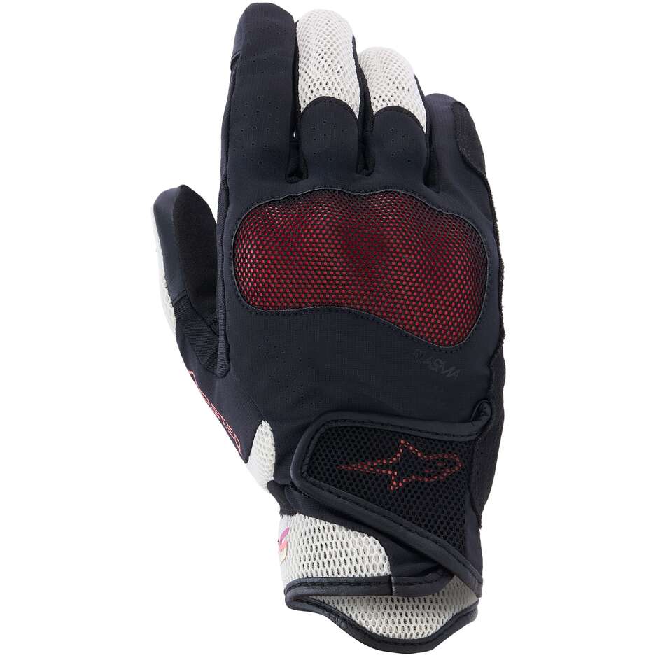 Gants de moto Alpinestars STELLA MOGRESS AIRFLOW pour femme, coloris corail noir écru dégradé