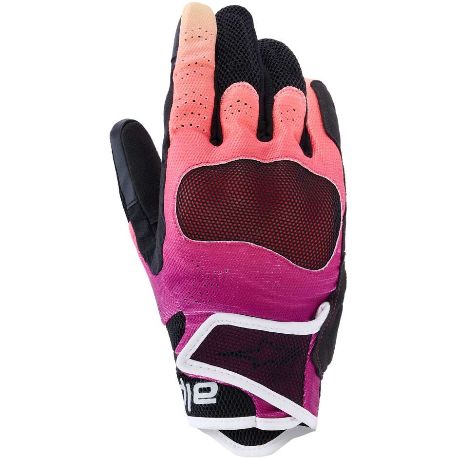 Gants de moto Alpinestars STELLA MOGRESS AIRFLOW pour femme, noirs et corail délavé