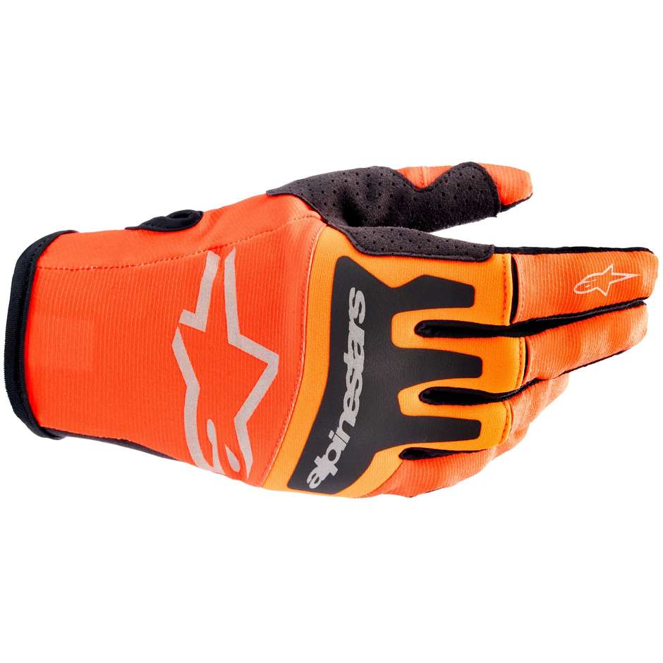 Gants de moto Alpinestars TECHSTAR Cross Enduro Noir Orange