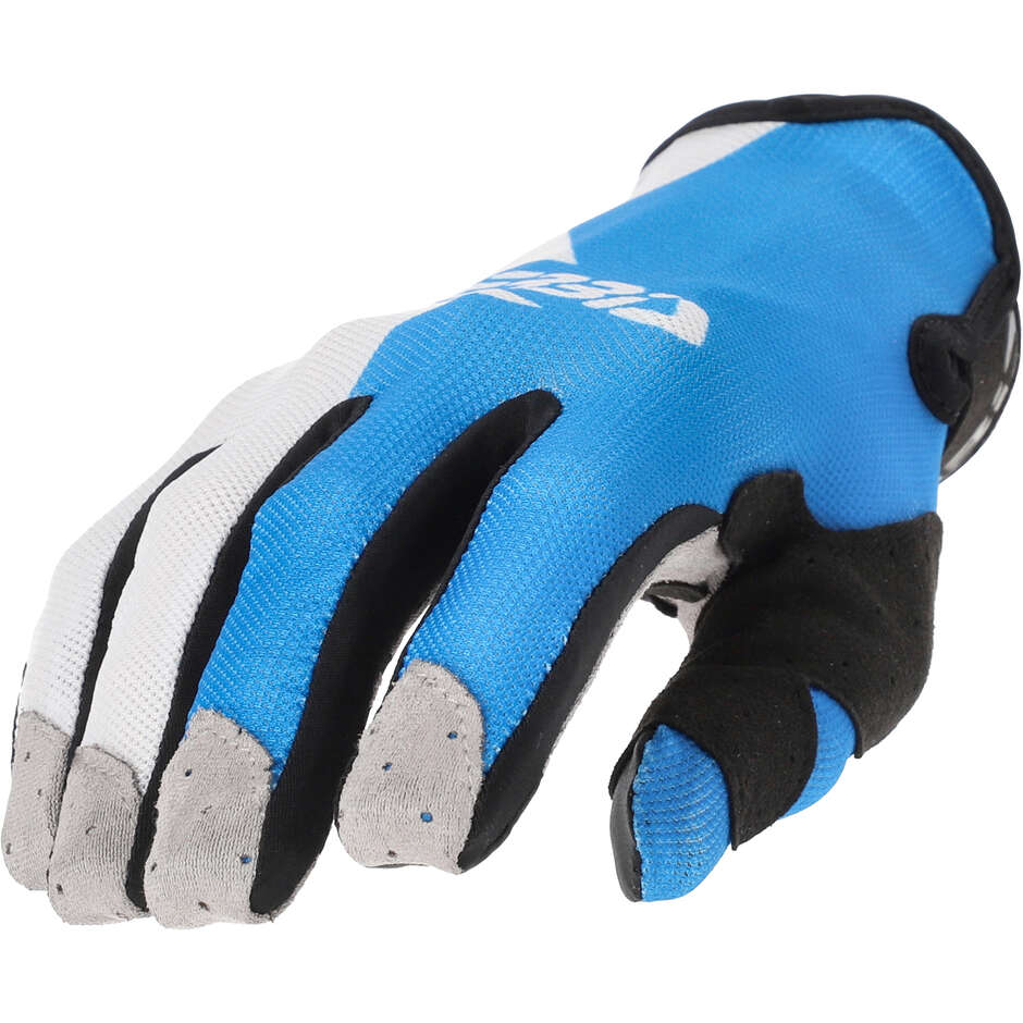 Gants de moto cross-enduro Acerbis MX-P 2.0 VENTED Bleu Blanc