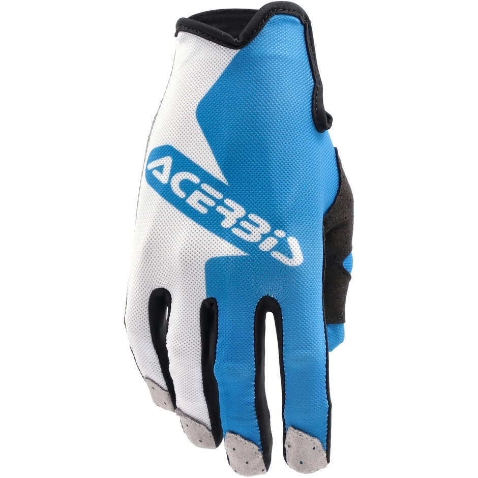 Gants de moto cross-enduro Acerbis MX-P 2.0 VENTED Bleu Blanc