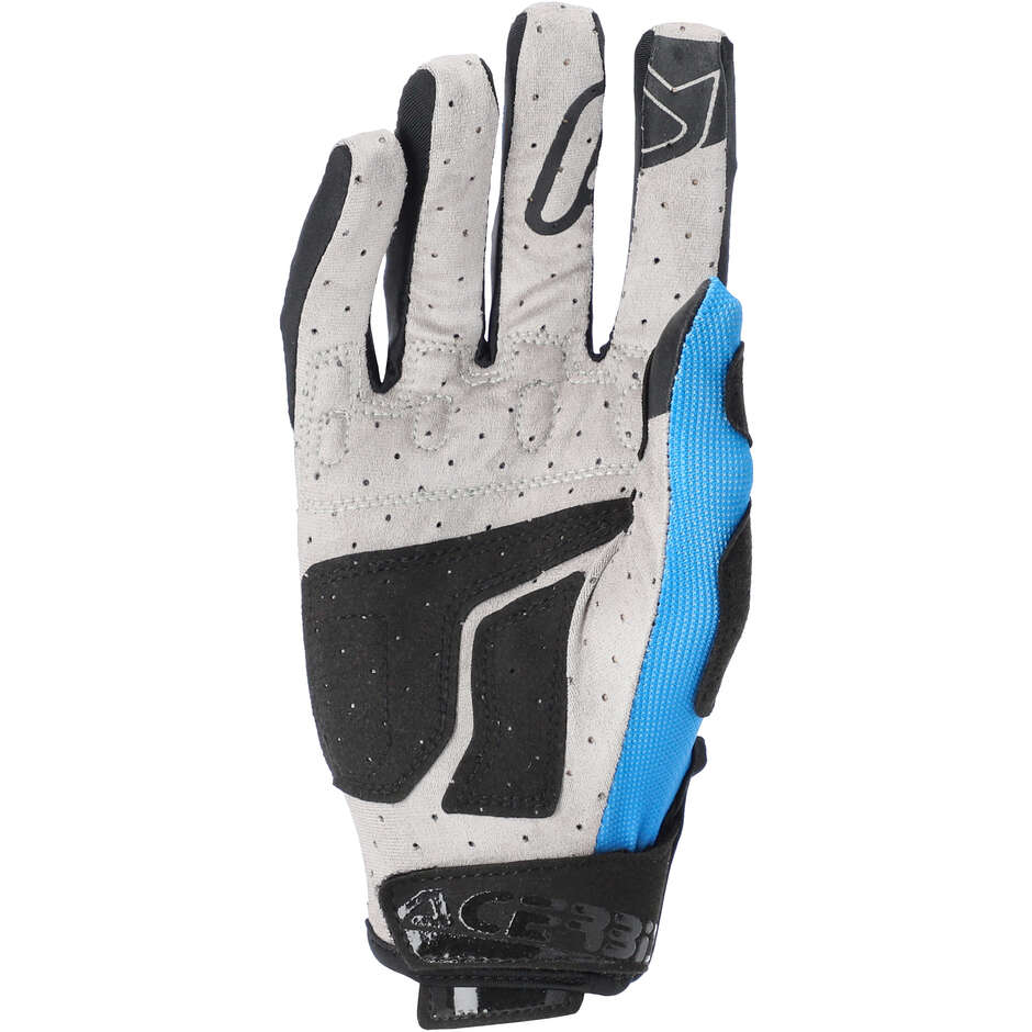 Gants de moto cross-enduro Acerbis MX-P 2.0 VENTED Bleu Blanc