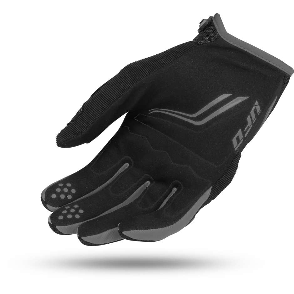 Gants de moto cross Enduro Ufo Reason modèle noir avec protections