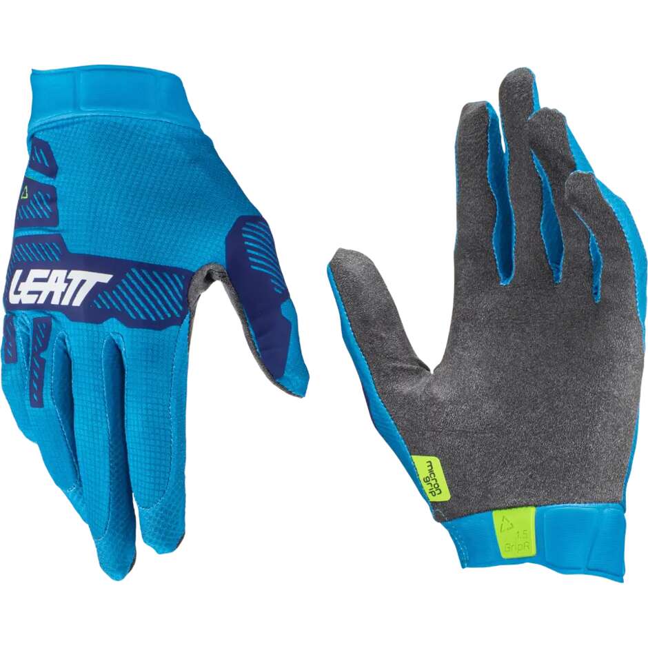 Gants de moto cross Leatt MOTO 1.5 GRIPR bleus