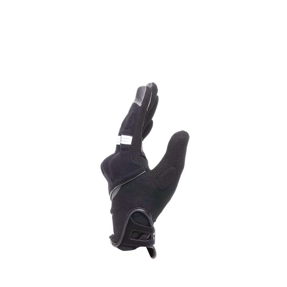 Gants de moto Dainese METRAX AIR pour femmes, noirs et blancs.