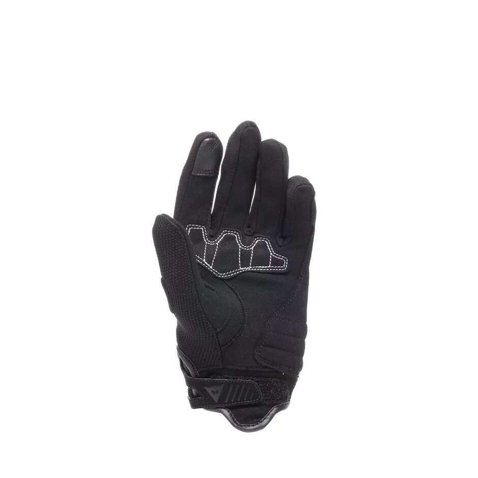 Gants de moto Dainese METRAX AIR pour femmes, noirs et blancs.