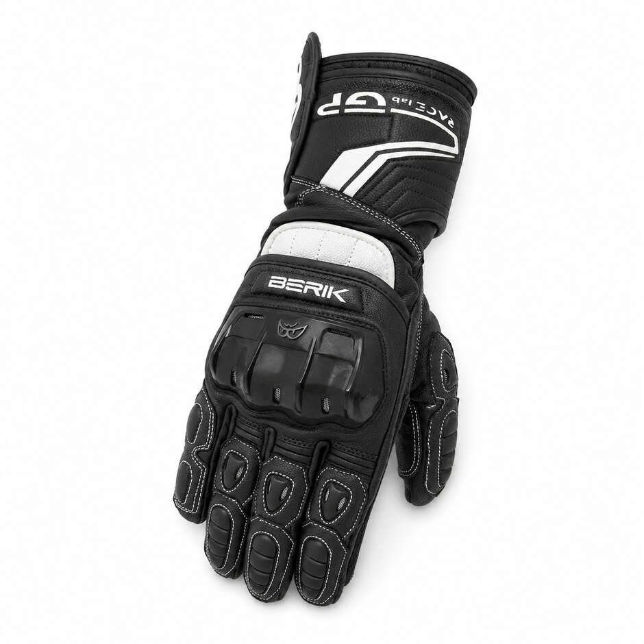 Gants de moto de course en cuir Berik 2.0 G-235107 Noir
