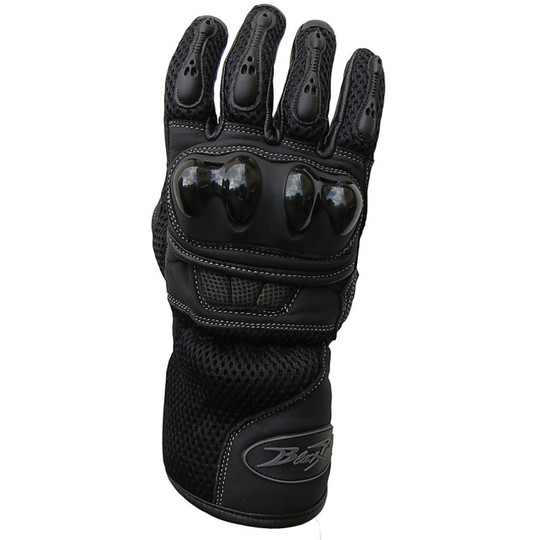 Gants de moto de sport d'été Racing Black Panther 677 Air avec protections Nouveau 2014