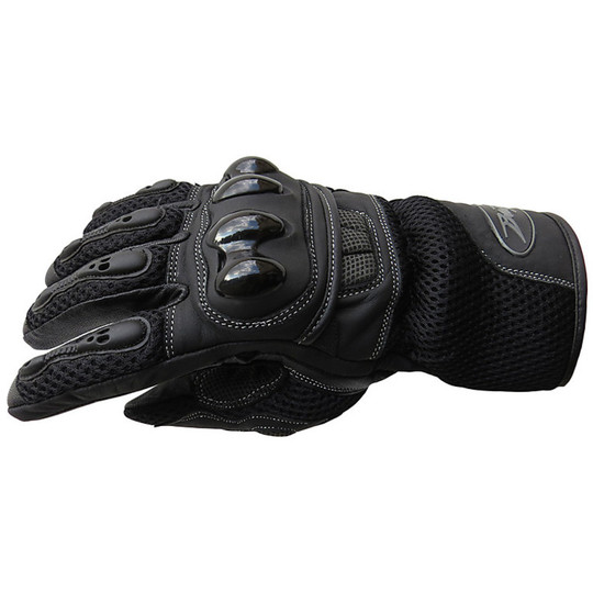 Gants de moto de sport d'été Racing Black Panther 677 Air avec protections Nouveau 2014