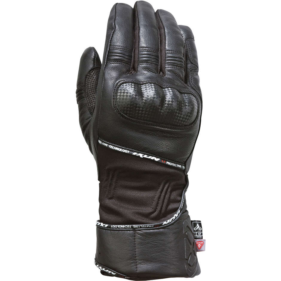 Gants de moto d'hiver en cuir Ixon PRO INFERNO 2 CE Noir