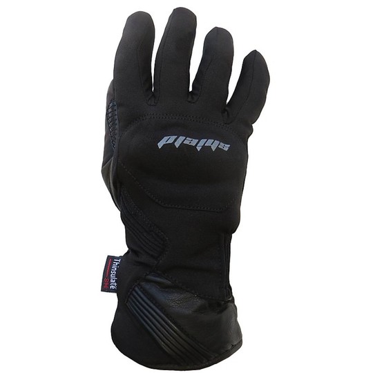 Gants de moto d'hiver imperméables Sheild New Stretch en tissu et cuir avec protections