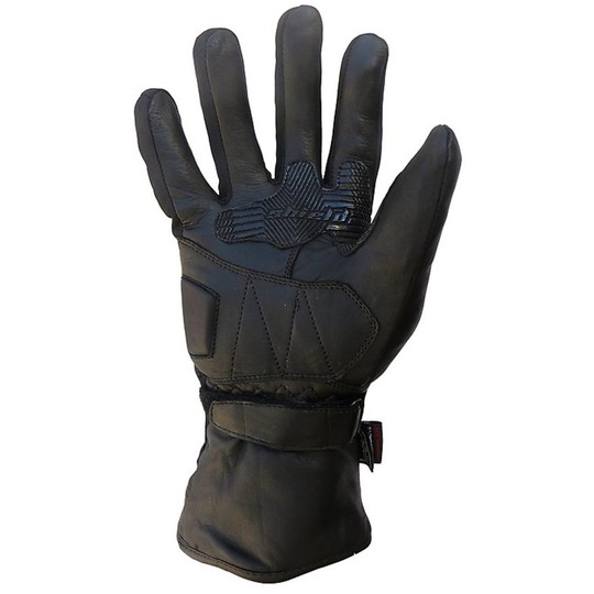 Gants de moto d'hiver imperméables Sheild New Stretch en tissu et cuir avec protections