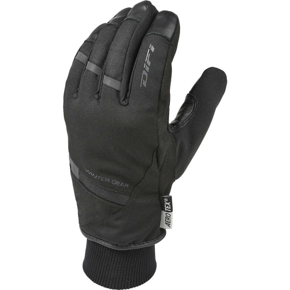 Gants de moto d'hiver noirs Difi Alaska Aerotex