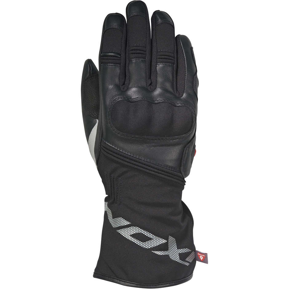 Gants de moto d'hiver pour femmes en tissu Ixon PRO RESCUE Lady CE noir gris