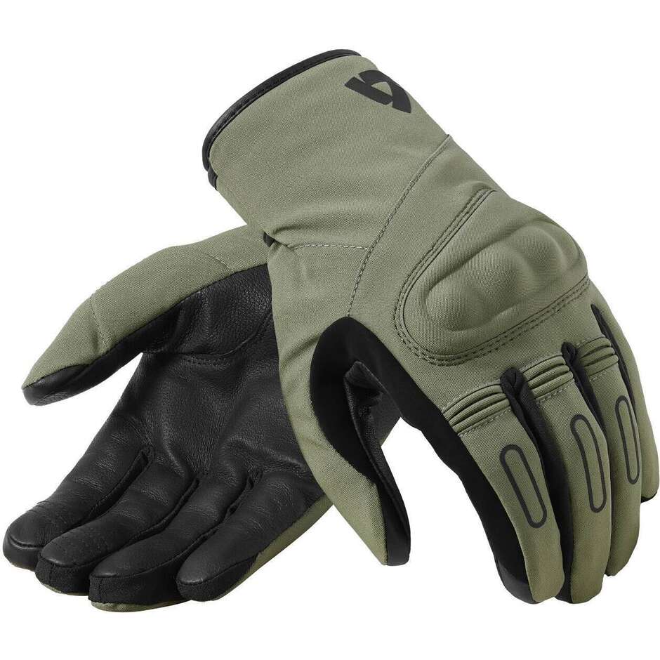Gants de moto d'hiver Rev'it Cassini H2O verts certifiés CE