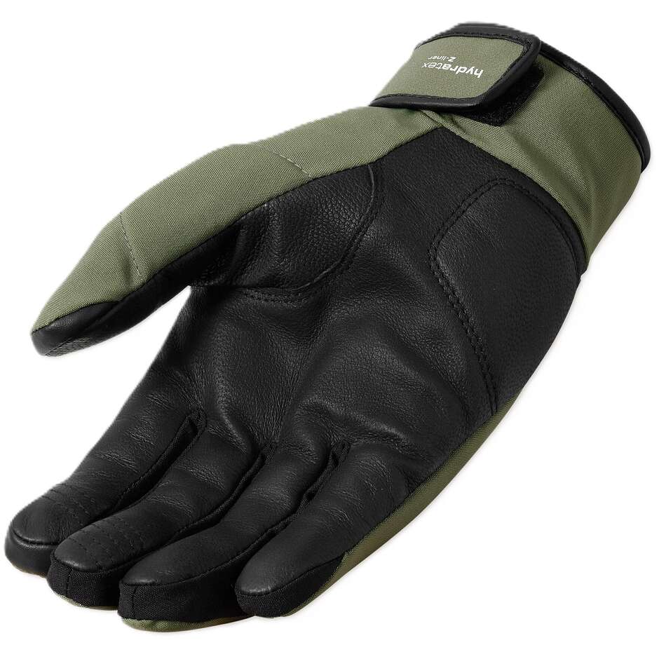 Gants de moto d'hiver Rev'it Cassini H2O verts certifiés CE