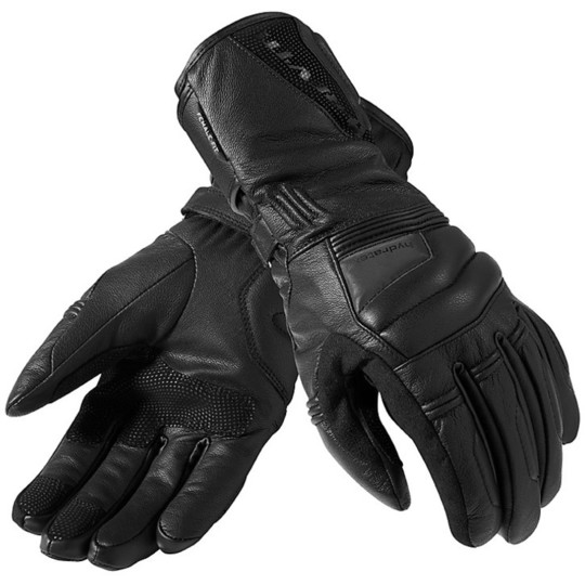 Gants de moto d'hiver Rev'it Cyclops Lady en cuir H2O imperméable noir