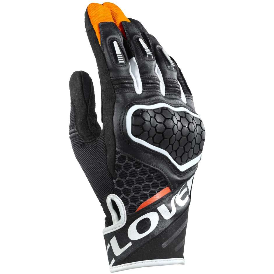 Gants de moto d'été Clover PREDATOR 2 Orange Noir
