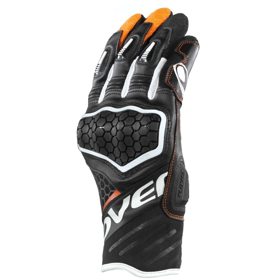 Gants de moto d'été Clover PREDATOR 2 Orange Noir