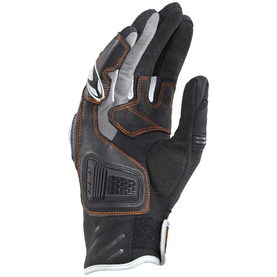 Gants de moto d'été Clover PREDATOR 2 Orange Noir