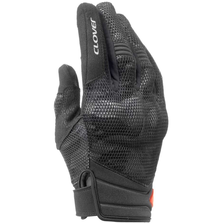 Gants de moto d'été Clover STORM Noir Gris
