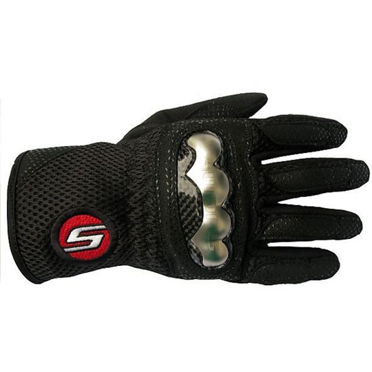 Gants de moto d'été de maille de ville de Suomy en tissu perforé avec des protections en titane