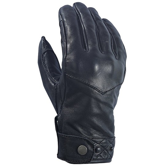 Gants de moto d'été Ixon en cuir véritable avec protections Rs Venge HP Black
