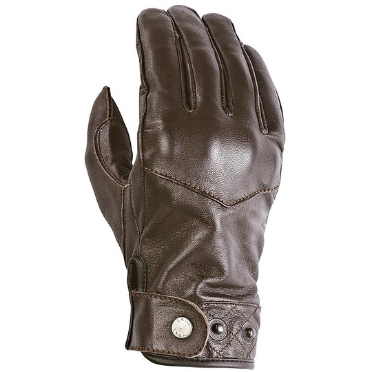 Gants de moto d'été Ixon en cuir véritable avec protections Rs Venge HP Brown