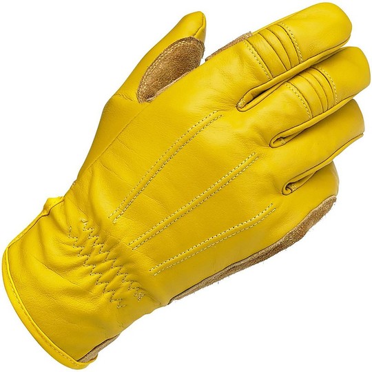 Gants Moto Cuir Rétro Classiques – Gants En Cuir De Vachette Aniline Pour Chopper, Bobber, Conduite Vintage