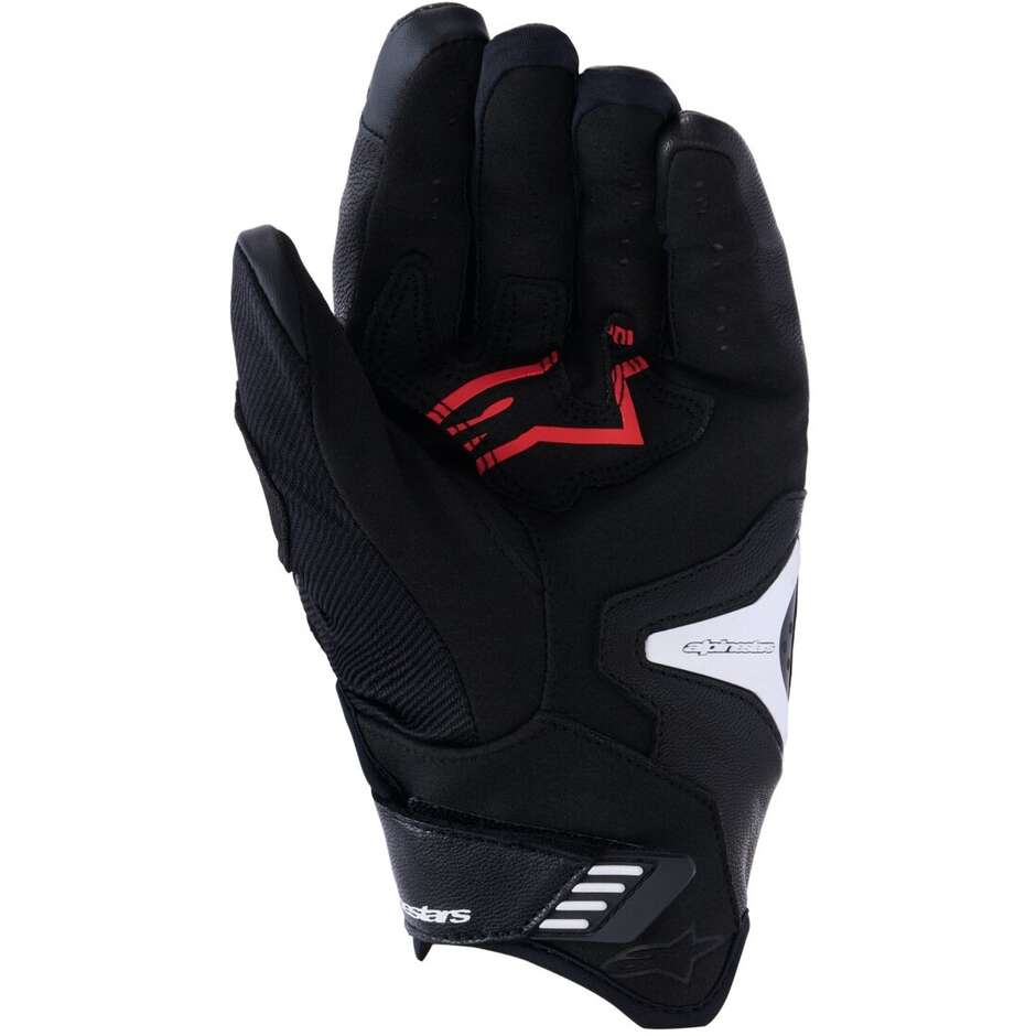 Gants de moto en cuir Alpinestars SP-R PRO Noir Blanc Rouge
