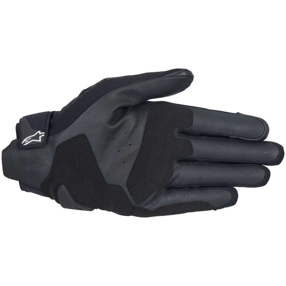 Gants de moto en cuir Alpinestars SP X 3 Noir Blanc