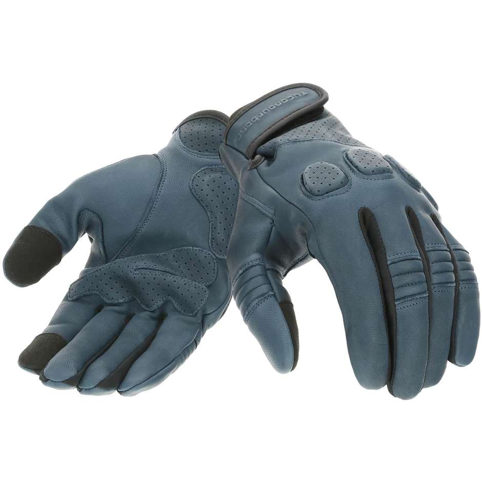 Gants de moto en cuir CE Tucano Urbano 9920HU GIG PRO Teal